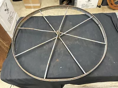 Antique Steel Wagon Wheel 8 Spoke 23in • $124.99