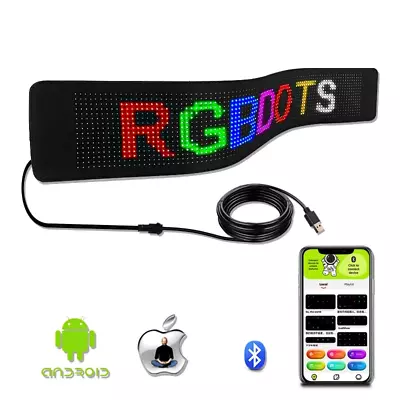 RGB Car LED Display Sign Soft Screen Foldable Bluetooth APP Programmable Board • $75.99