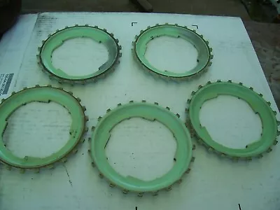 2 Plastic Lustran JD Planter Plates B7-24 Pea Green Lot W • $9