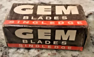 Vintage Gem Singledge Razor Blades New In Box Nib Still Wrapped In Cellophane • $15.31