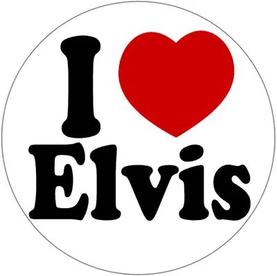 I Love Elvis - 3 Inch Circle Sticker 3  X 3  • $4.99