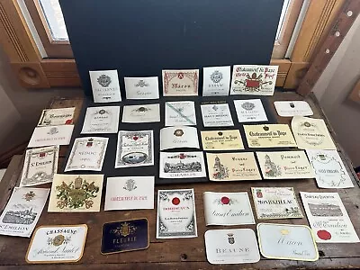 Lot 35 Vintage Wine Labels All Different Batch #1 • $17.50