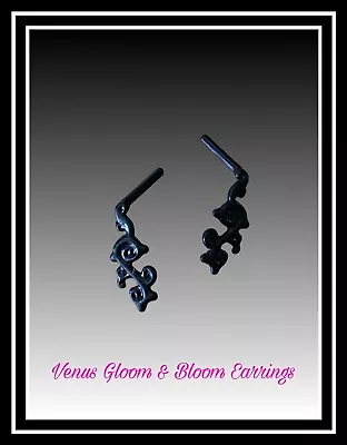 Monster High Venus Mcflytrap Gloom & Bloom Black Earrings VHTF • $19.95