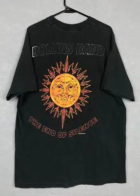 Vintage Rollins Band Silence Sucks T Shirt XL Black Flag End Of Silence Punk 90s • $190.47