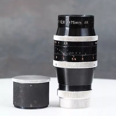 ^ Kern Yvar  75mm F/2.8 AR C-Mount Lens + Shade/Front & Rear Caps [READ] • $115