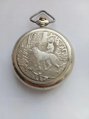 Rare Vintage Pocket Mechanical Watch MOLNIJA USSR (Soviet)  Wolf   • $60