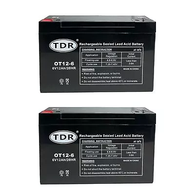 2 X KIDS RIDE ON 6 Volt 12AH-20HR Rechargeable Sealed Lead Acid Battery • $62.06