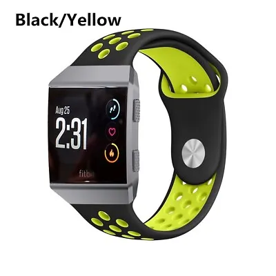 $15.39 • Buy Double Color Silicone Wrist Strap Band For Fitbit Ionic Smart Watch Bracelet