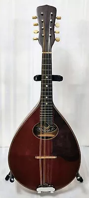 Vintage Bruno Mandolin With Hard Shell Case-New Martin Light Strings-Flat Back • $179