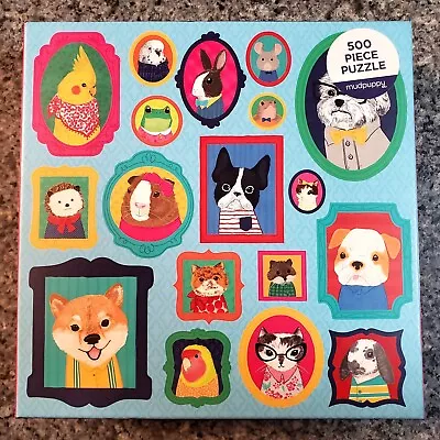 Mudpuppy PET PORTRAITS 500 Piece Puzzle Cats Dogs Birds COMPLETE • $6.95