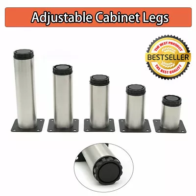 $24.08 • Buy 1/2/4pcs Adjustable Furniture Legs Stainless Steel  Kitchen Cabinet Couch Sofa