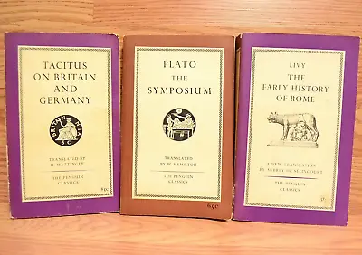 Penguin Classics Lot Of 3 Livy Rome History Britain Germany Plato 1960 Vintage • $14