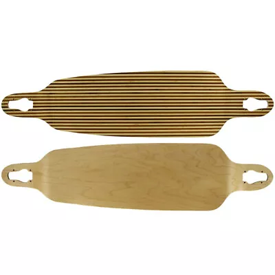 Drop Down / Through Longboard Deck - Zebra Bamboo Maple - 9.75  X 39.75  • $58.95