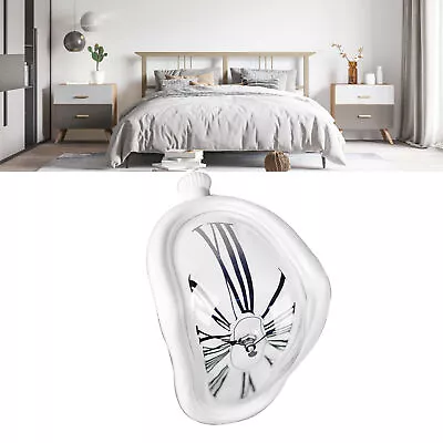 Melting Clock Precise Clock Retro For Office White • £15.06