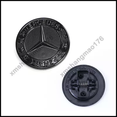 2007-on Mercedes W212 W213 W205 W204 C & E Class Gloss Black Badge Hood Emblem • $23.99