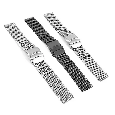 StrapsCo H-Link Stainless Steel Shark Mesh Strap Watch Band Bracelet Proplof • $49.99