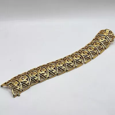 Monet Bracelet Panel Gold Tone 7.5  • $46.75