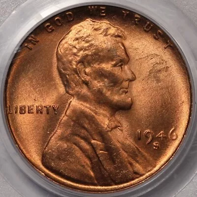 1946-S Lincoln Cent PCGS & CAC MS-64RD. (Pop 2 At CAC!) • $44.29