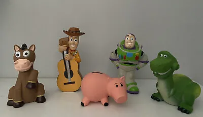 £9.95 • Buy Disney Store Toy Story Bath Toys Woody Hamm Bullseye Rex Buzz Lightyear Figures