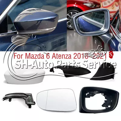 Side Rearview Mirror Cover Cap  For Mazda 6 Atenza 2018 2019 2020 2021 • $32.86