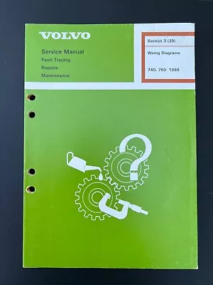 1986 Volvo 740 760 Electrical Wiring Diagrams Service Manual • $79.95