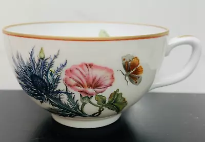 1 NEW MOTTAHEDEH  The Merian Service  FLAT CUP Blue Iris Porcel Butterfly Flower • $30.59