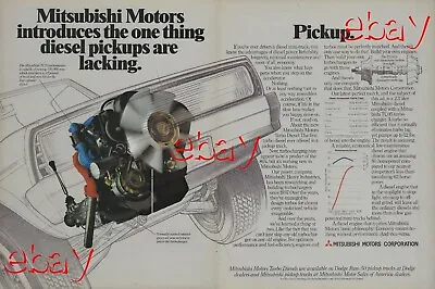 1983 Mitsubishi Pickup Truck Magazine Ad Mighty Max SP SPX 2.3 TC05 Turbo Diesel • $4