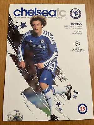 Chelsea Vs Benfica UEFA Champions League Quarter Final Programme With Ticket • £10