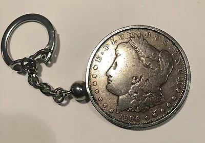 1896 S Morgan Silver Dollar Keychain Rare • $55