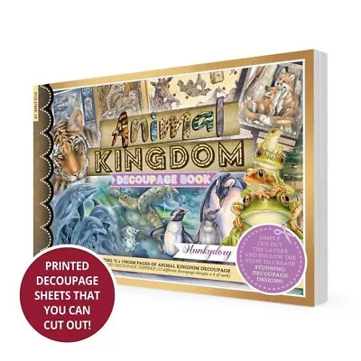 ANIMAL KINGDOM HUNKYDORY Decoupage & Topper SAMPLE PACK 18 Sheets 150gsm • £3.69