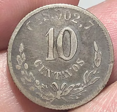 MEXICO GUADALAJARA KM403.4 10 Centavos 1888 GaS Silver  • $10