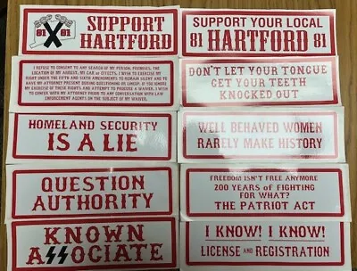 Hells Angels Hartford Support Stickers • $10.81