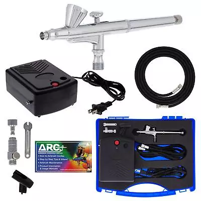 Master G34 Gravity Feed Airbrush Kit Mini Air Compressor Hobby Craft Art Cake • $59.99