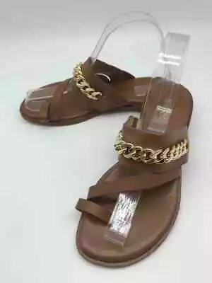 Pre-Owned MICHAEL Michael Kors Brown Size 7 Slip On Sandals • $28.99