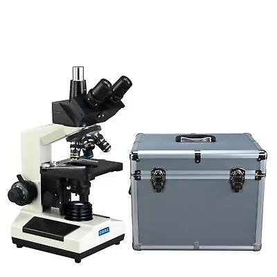 OMAX 40X-2500X Trinocular Biological Compound Microscope With Hard Carrying Case • $398.99