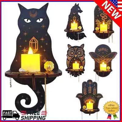 Wooden Astrological Candlestick Exquisite Wall-mounted Ornaments Home Decoration • £8.97