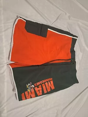 Miami Hurricanes Swim Trunks Mens Large Size 36/38 • $9.99