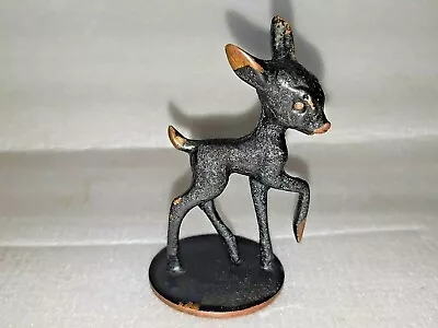 $75 • Buy  Vtg Hakuli Israel Israeli  Bronze Bambi Figura 50's Kenya Tax & Signed