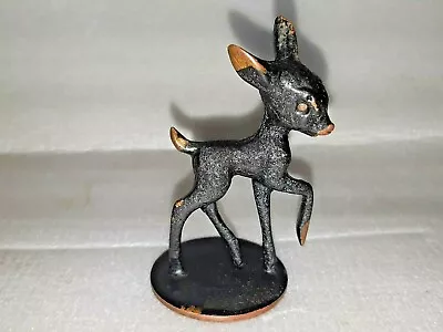  Vtg Hakuli Israel Israeli  Bronze Bambi Figura 50's Kenya Tax & Signed • $75