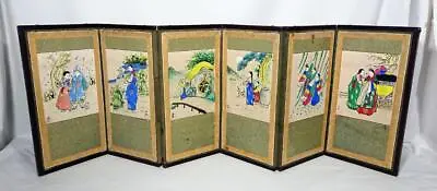 Antique Japanese Painted Table Screen 1920s Large Size • £99.99