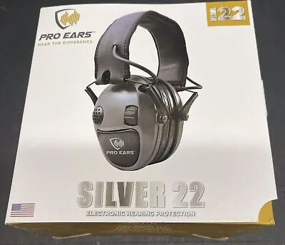 Pro Ears Silver 22 PESILVER NRR 22 Electronic Earmuff Hearing Protector New • $55