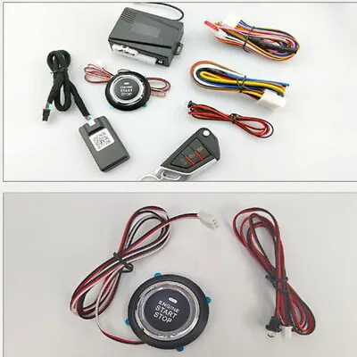 Keyless Entry Engine Start Alarm System Push Button APP Remote Starter Stop 1PC • $67.49