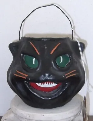 $32 • Buy Ragon House Halloween 8  Black Cat Bucket, Wire Handle, Retro Style, NWT
