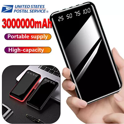 $14.65 • Buy 3000000mAh Power Bank External Battery Pack Backup Fast Charger For Cell Phones