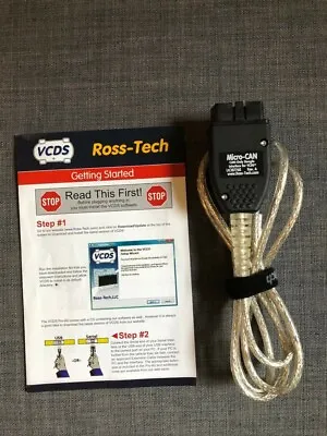$24.99 • Buy 7-Day Rental, Ross-Tech MICRO-CAN USB VAG-COM Diag Scanner VCDS VW-Audi-TDI