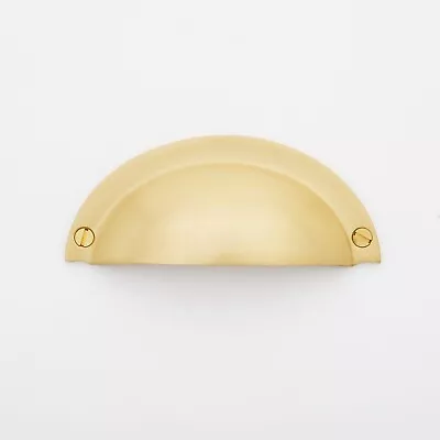 Cora Cup Solid Brass Drawer Pull - 3.25 Inch Centers • $8.30