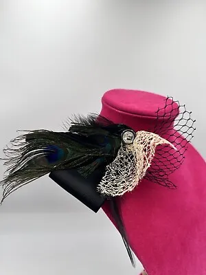 Vintage Peacock Feather Festival Brooch J-01-102 • $10