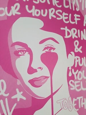 £130 • Buy Pure Evil Print Elizabeth Taylor Put On Some Lipstick  2021  Signed
