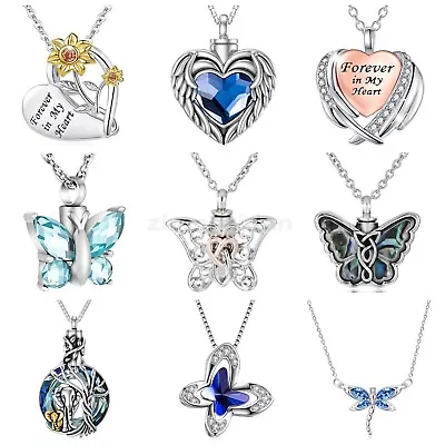 Alloy Urn Pendant Necklace Cremation Jewellery Ashes Locket Keepsake Memorial • £8.99