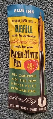 Sealed Vintage Paper Mate Pen Silvered Tip Refill Blue Ink PaperMate • $9.99